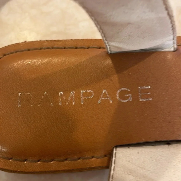 Women's Rampage Open Toe Ankle Strap Sandals, White Sz 9.5 - Picture 6 of 6